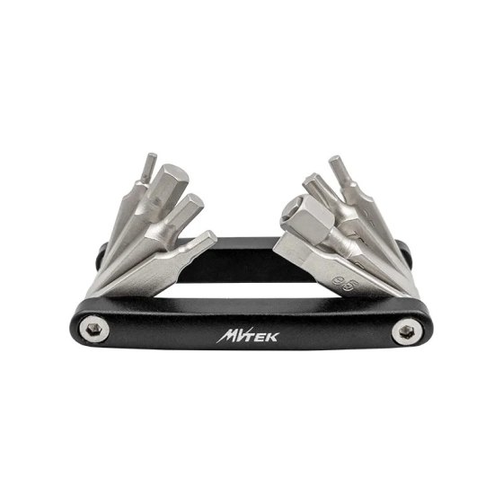 MvTek Multitool 9 Funzioni in Alluminio Esagonali + Cacciaviti